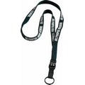 1/2" Smooth Nylon Slide Buckle Release Lanyard w/ Metal Split Ring